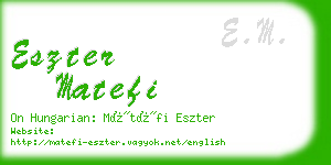 eszter matefi business card